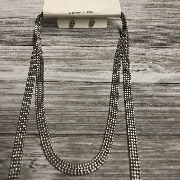 Dangling Chain Necklace and Earrings Set - Picture 2 of 3